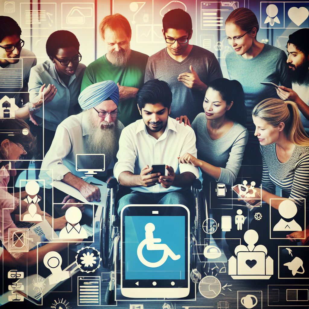 Projektowanie aplikacji mobilnych z myślą o dostępności i użyteczności dla osób z niepełnosprawnościami.