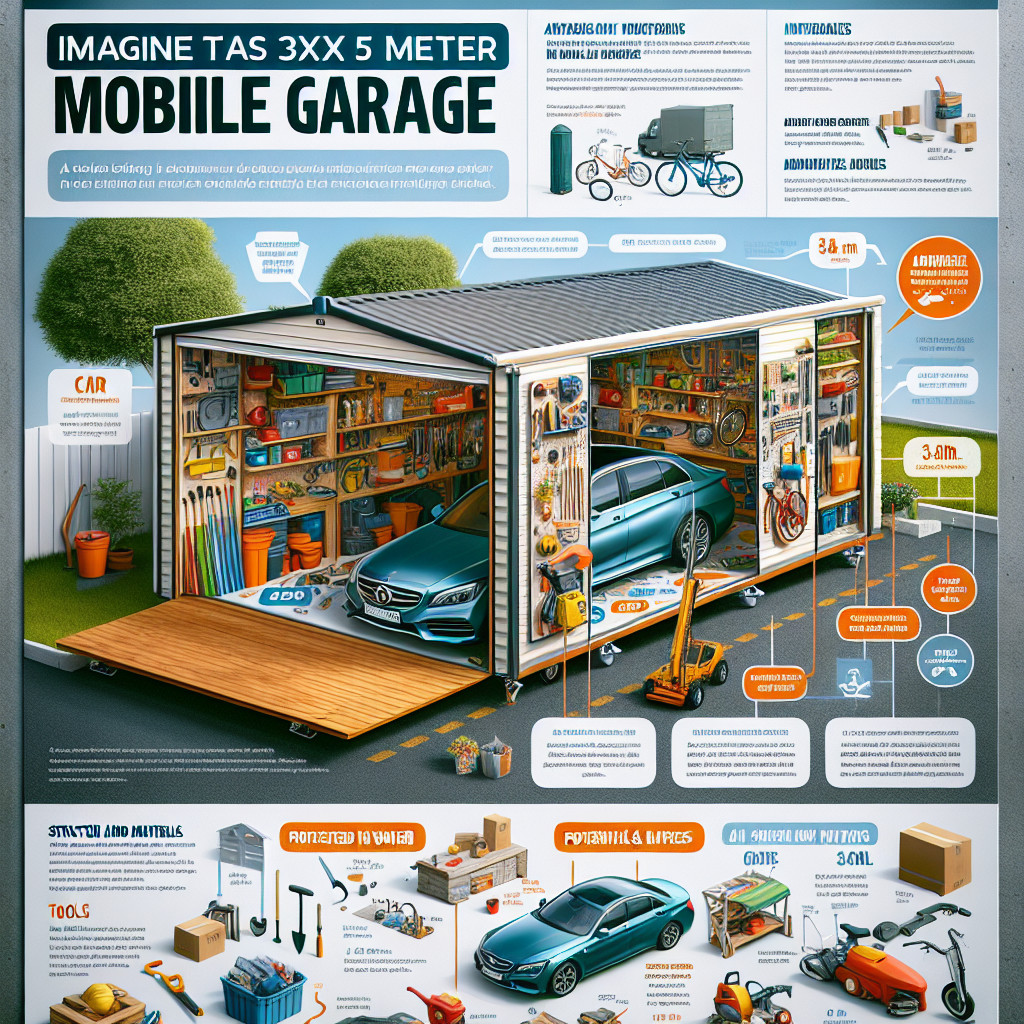Mobil garázs 3x5: Kényelmes és praktikus tárolási megoldás